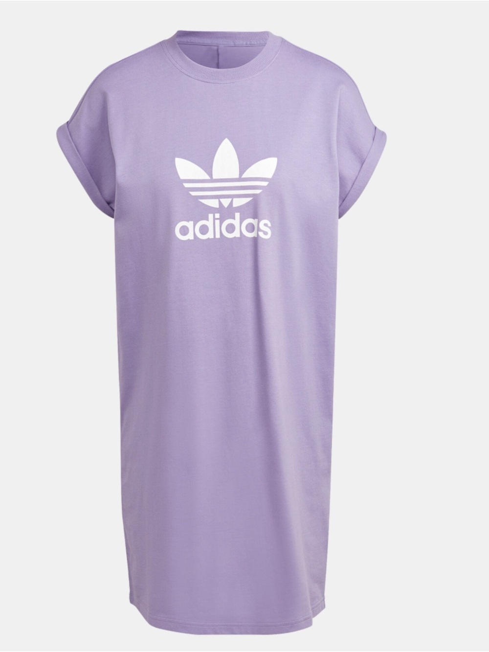 NEW adidas Lavender Trefoil Logo T-Shirt Dress